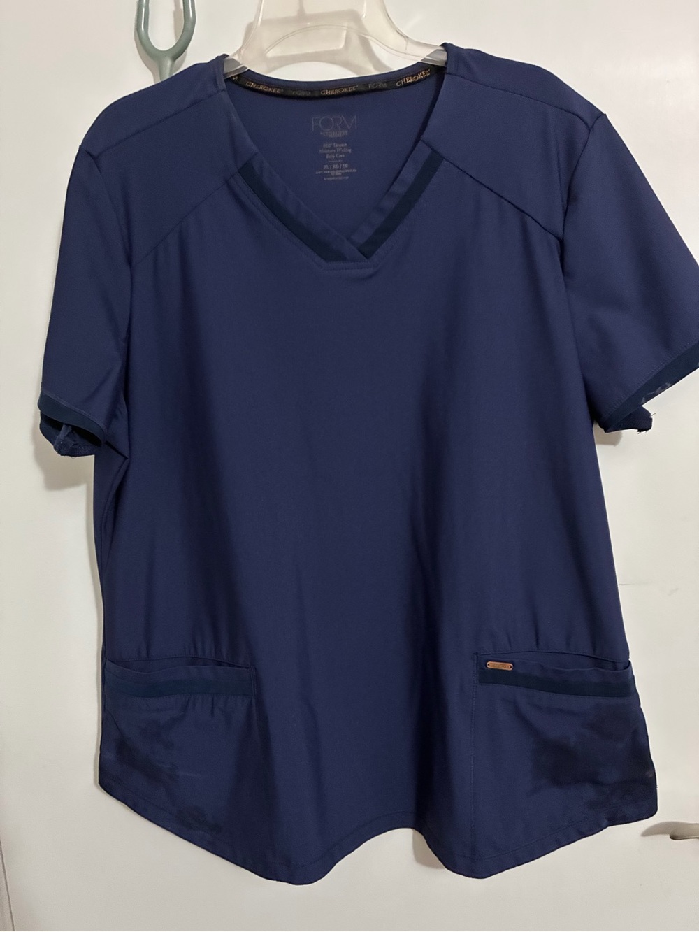 Cherokee Women's Navy V-Neck Short Sleeve Scrub Top